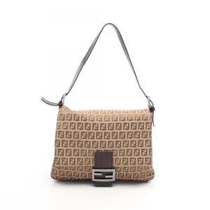 FENDI Brown Leather Shoulder Bag
